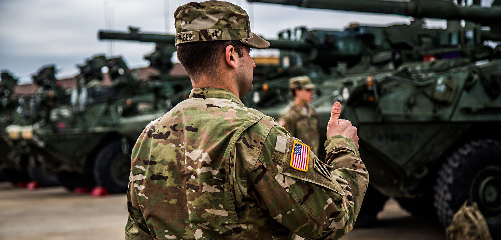 Солдат армии США во время тактических учений НАТО