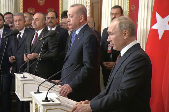 Президент РФ Владимир Путин и президент Турции Реджеп Эрдоган