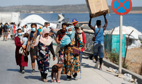 Мигранты на острове Лесбос