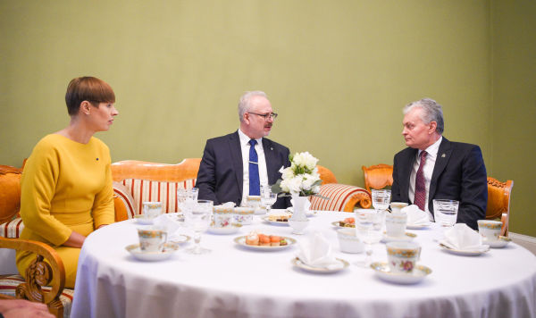 Президент Эстонии Керсти Кальюлайд, президент Латвии Эгилс Левитс и президент Литвы Гитанас Науседа, Рига, 17 декабря 2019